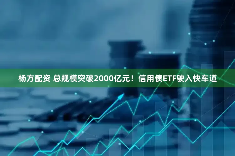 杨方配资 总规模突破2000亿元！信用债ETF驶入快车道
